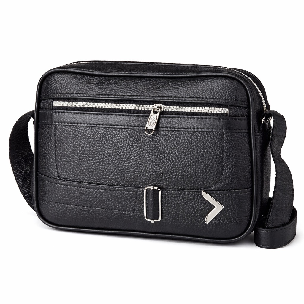 Black leather Style Crossbody Shoulder Bag