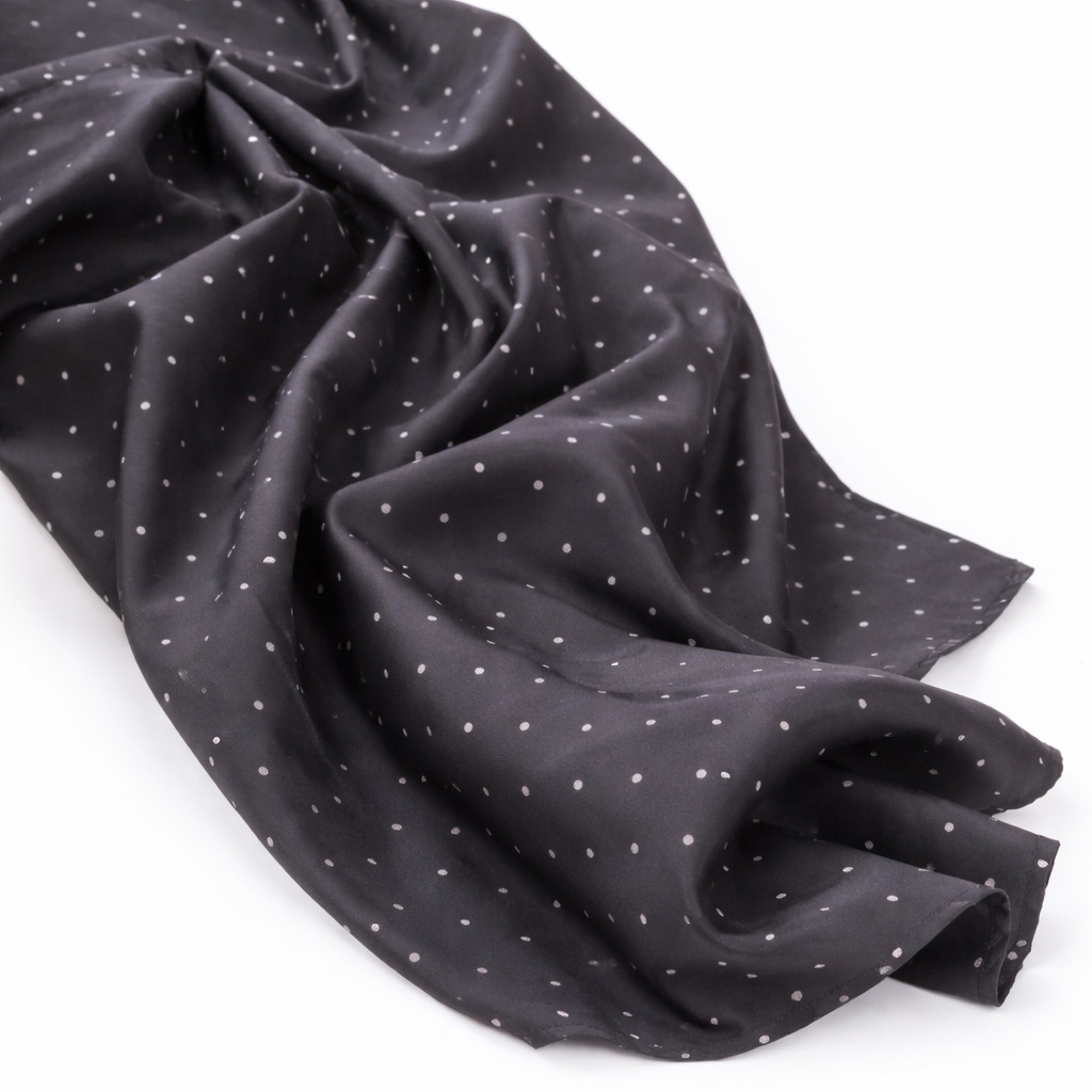 Luxury Black Polka Dot Soft Fabric