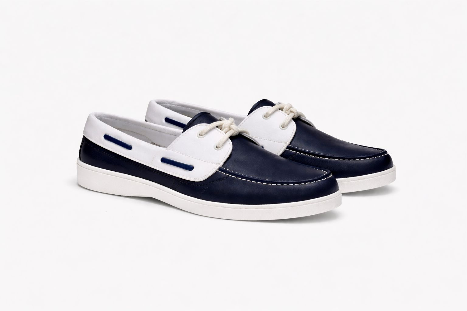 Mens Two Tone Lace Up Casual Loafers