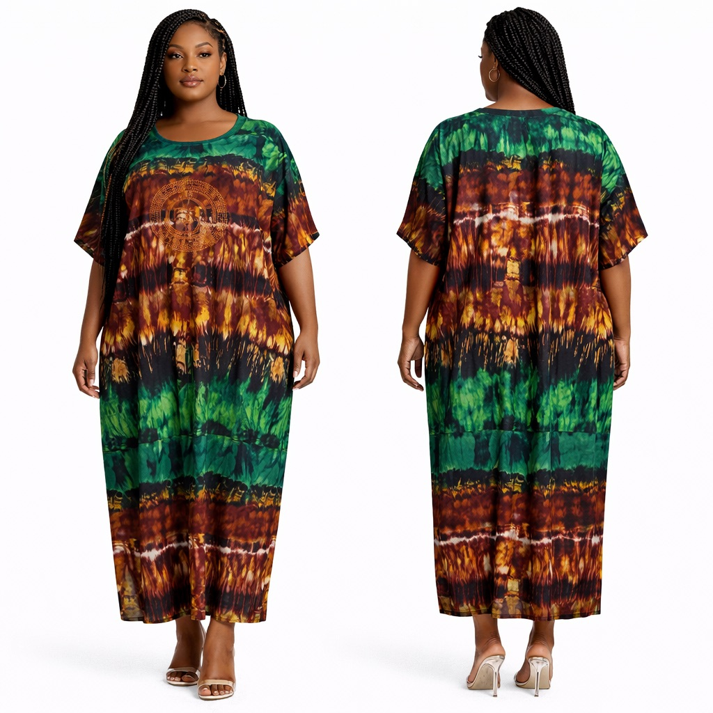 Premium Ankara Print Maxi Boubou style Kaftan Dress