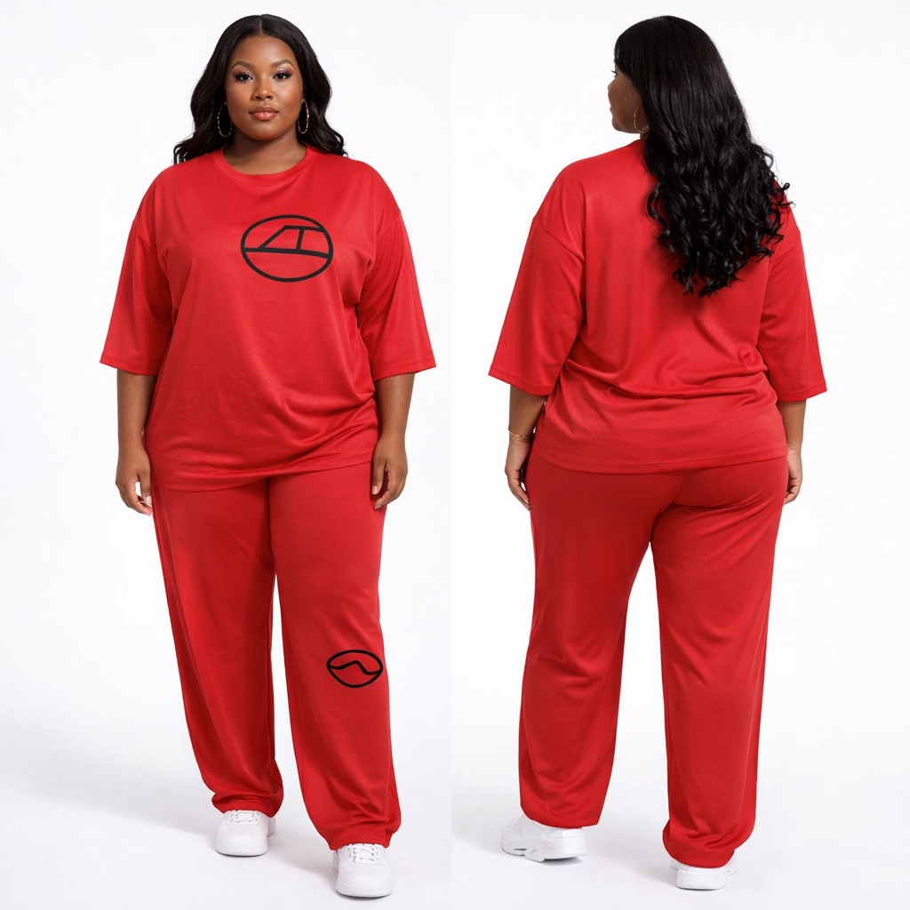 Premium Red Graphic Lounge Set