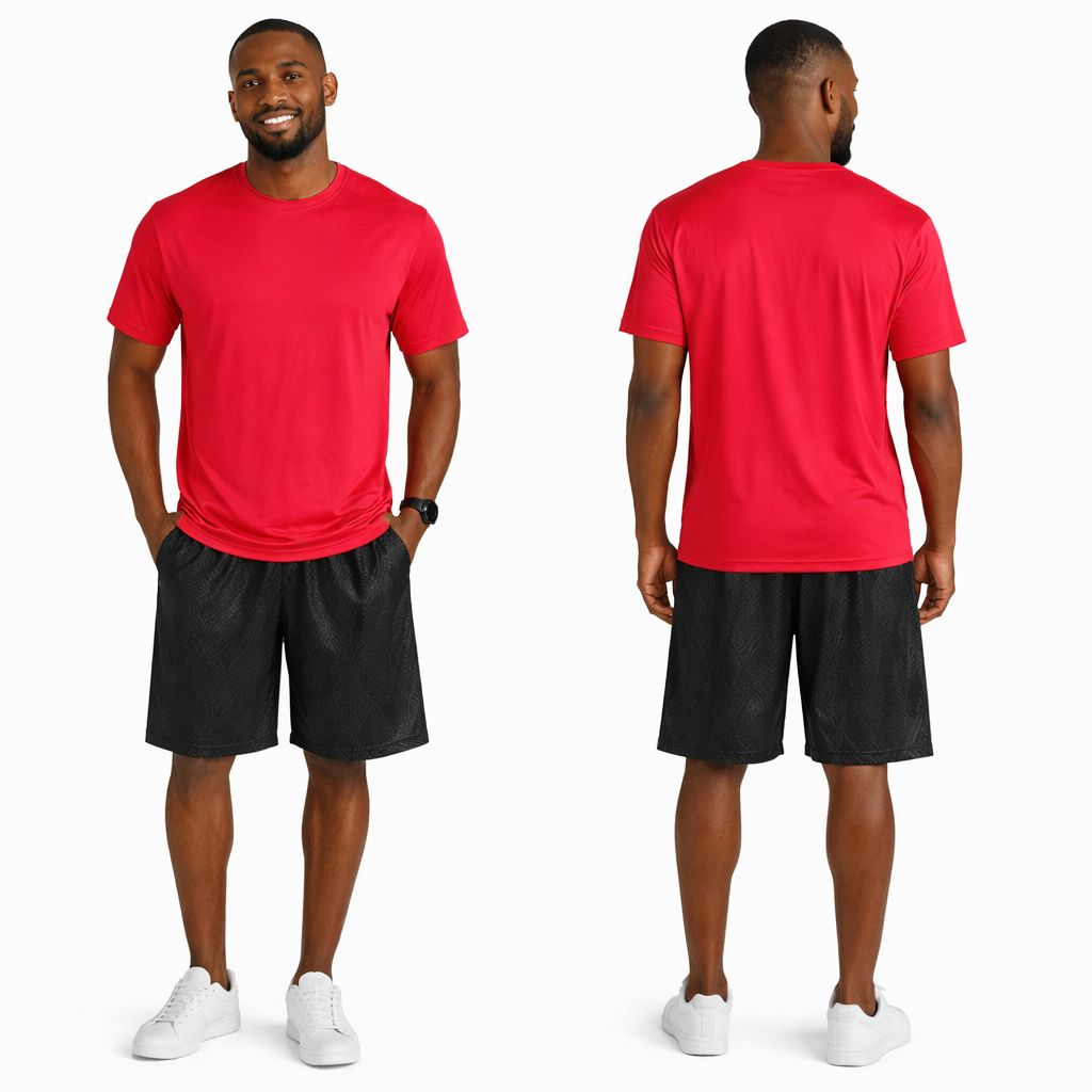 Mens Red Casual T Shirt