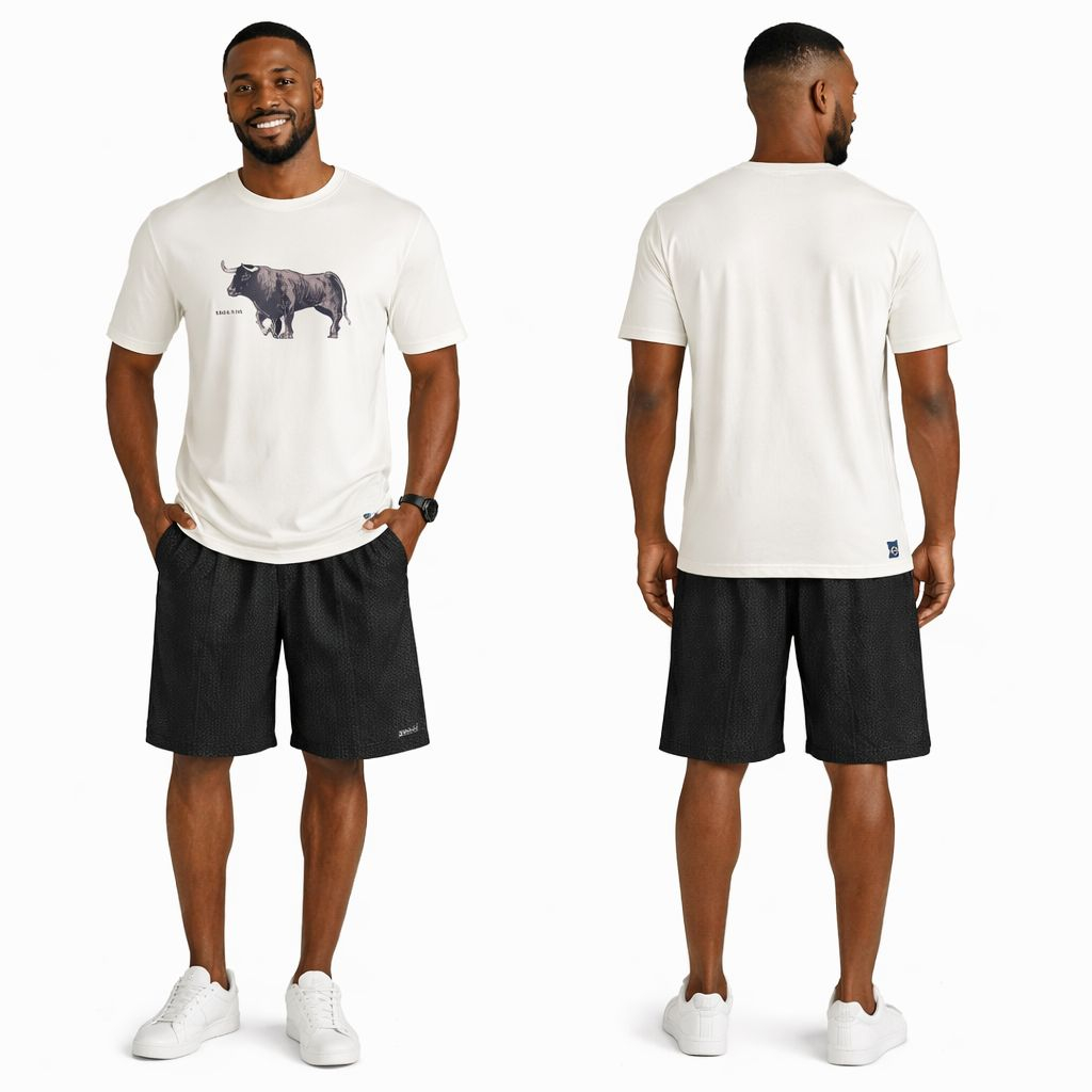 Mens White Graphic T Shirt