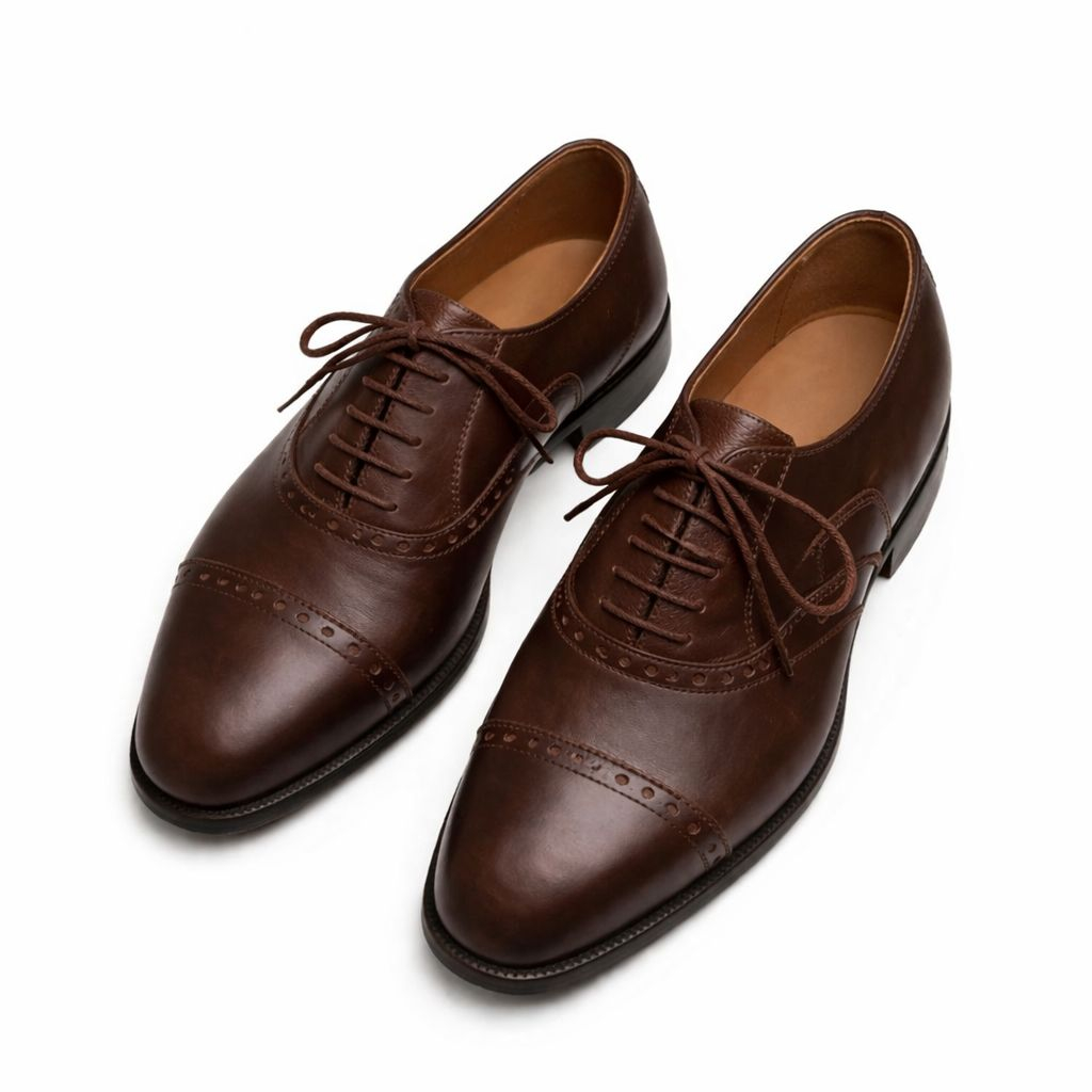 Mens Brown Lace Up Leather Formal Shoes
