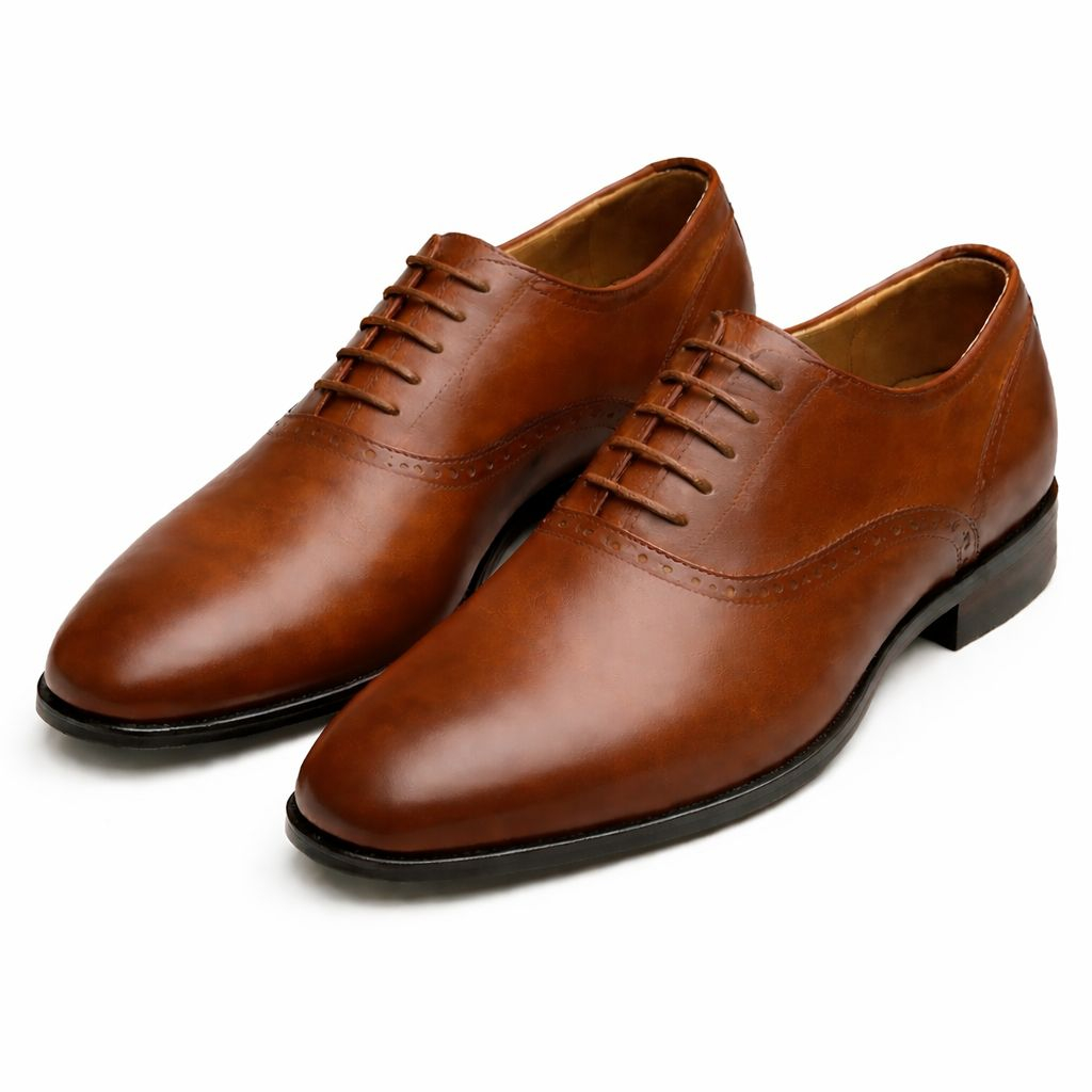 Quality Mens Brown Leather Laced Up Formal Shoes