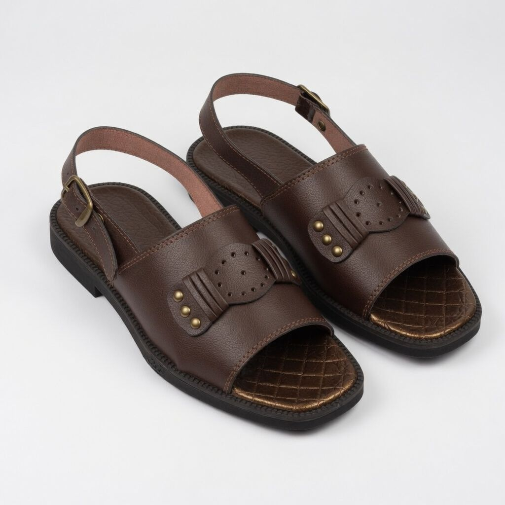 Mens Brown Casual Slingback Sandals