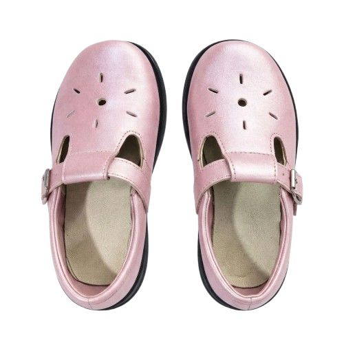 Pink T Strap Kids School Shoes