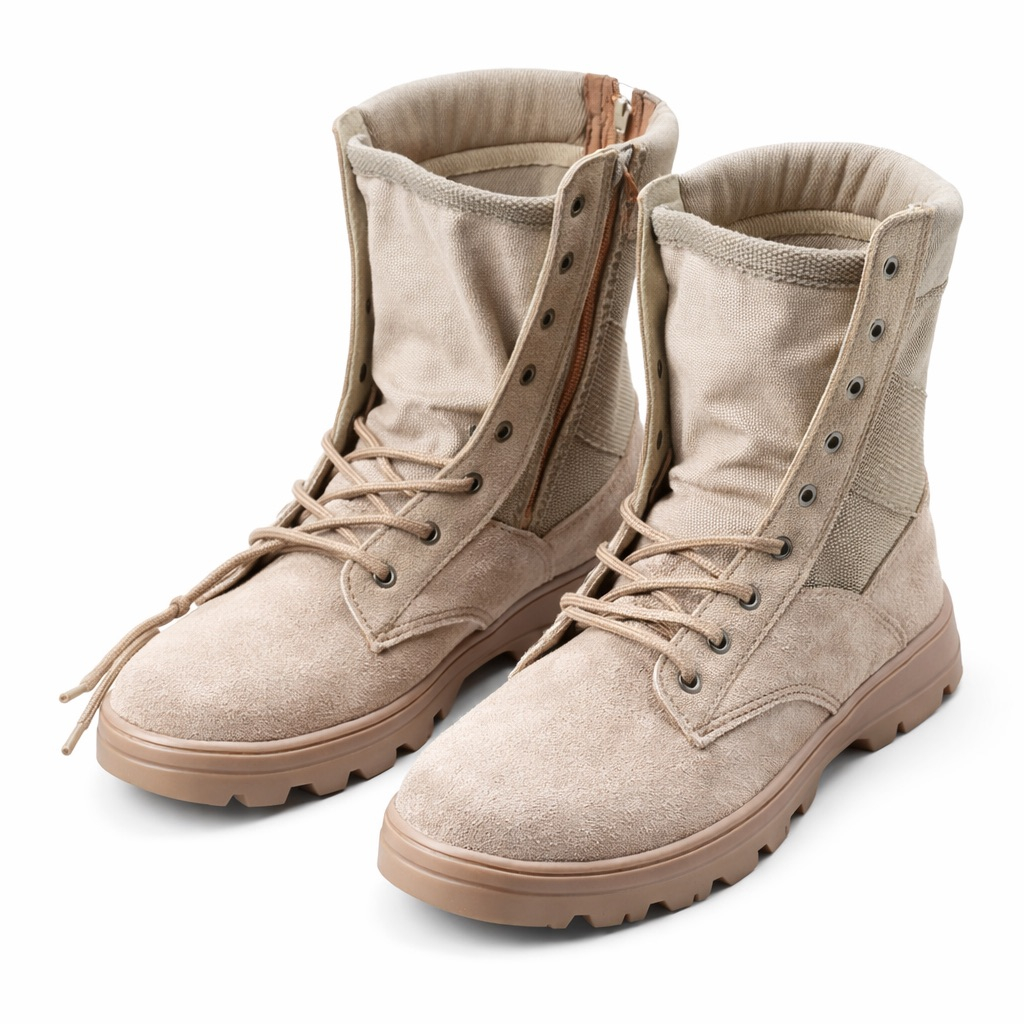 Mens Suede Lace Up High Top Boots