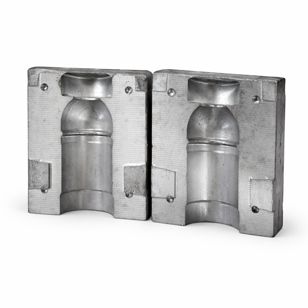 Aluminum Bottle Mold Casting Tool       Dual Cavity Industrial Form