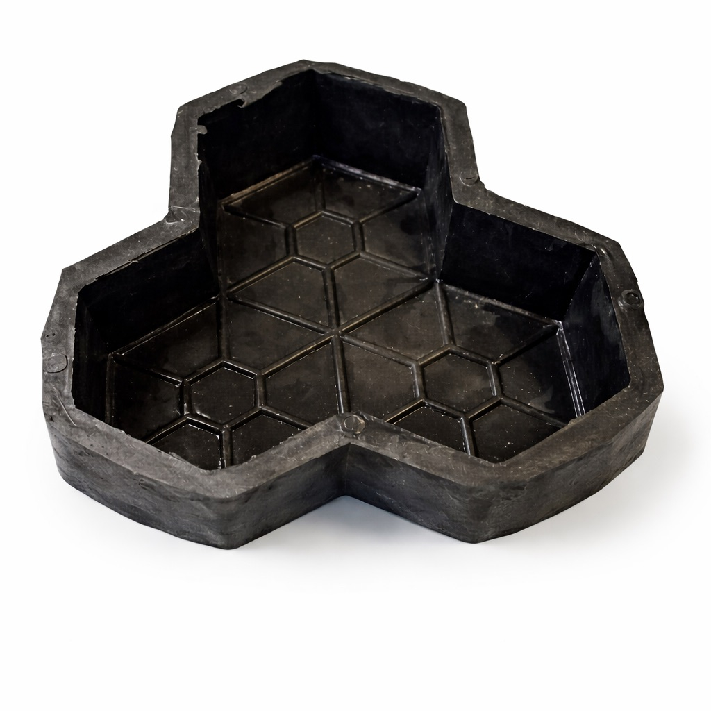 Hexagonal Pattern Paver Mold     Multi Section Concrete Tile Casting Form