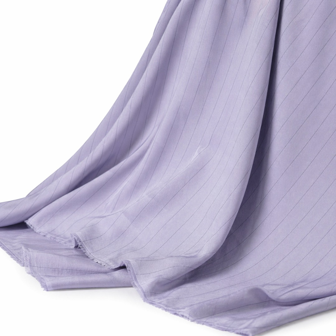 Premium White Pinstripe Elegant Fabric Material
