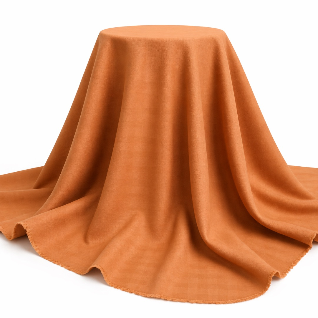 Burnt Orange Plain Senator   Suiting Fabric