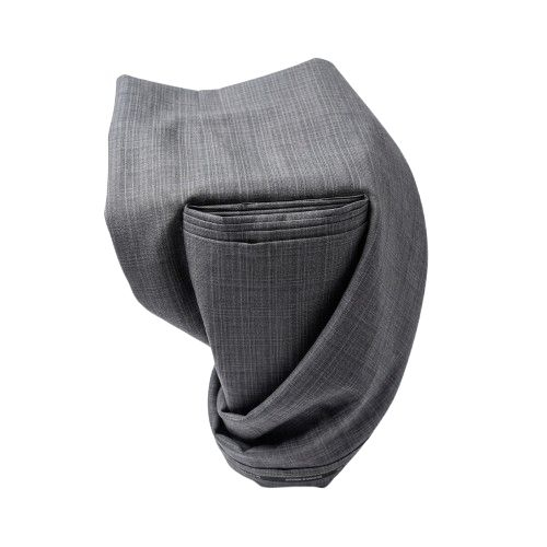 Classic Grey Crosshatch Suiting Fabric