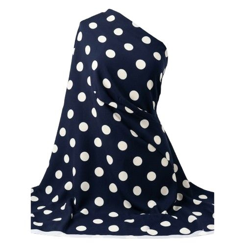 Classic Navy and White Polka Dot Fabric