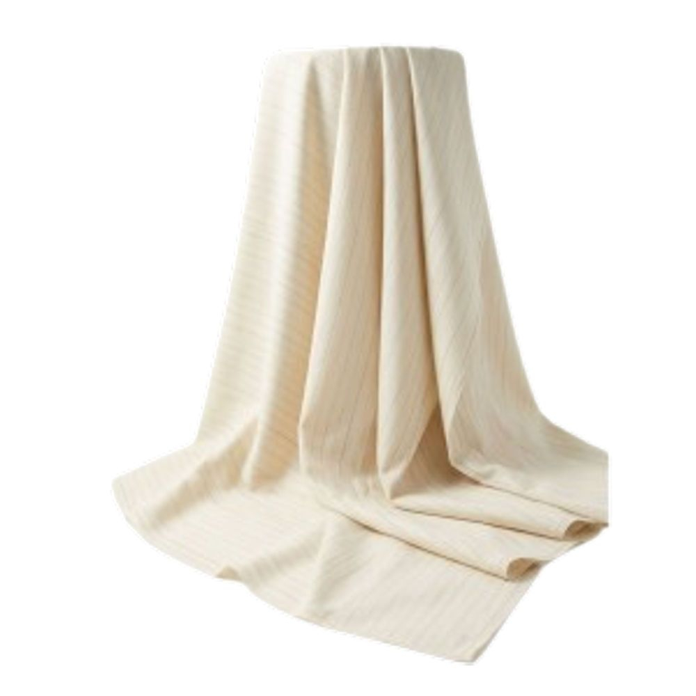 Classic Cream Pinstripe Suiting Fabric Material