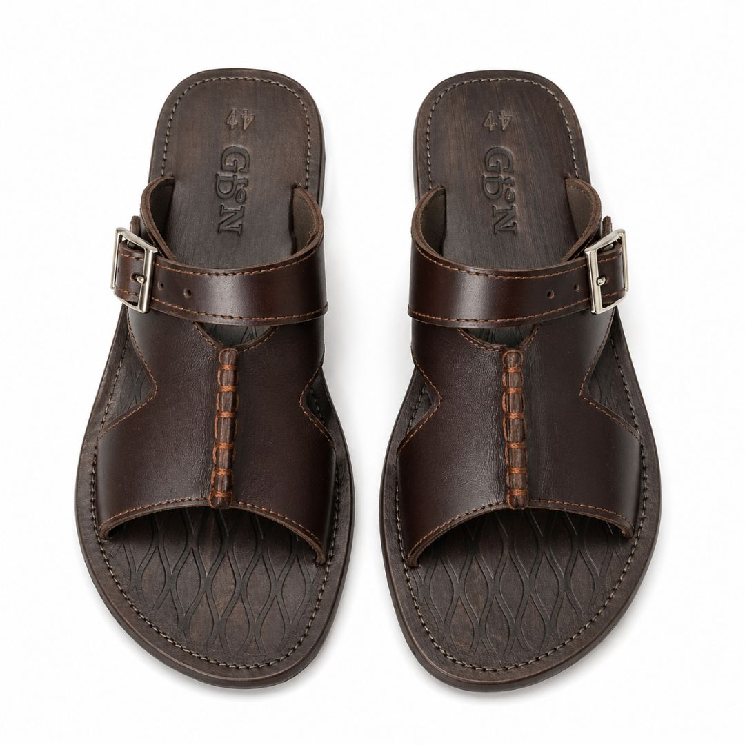 Black Gladiator Style Toe Loop Slip on footwear