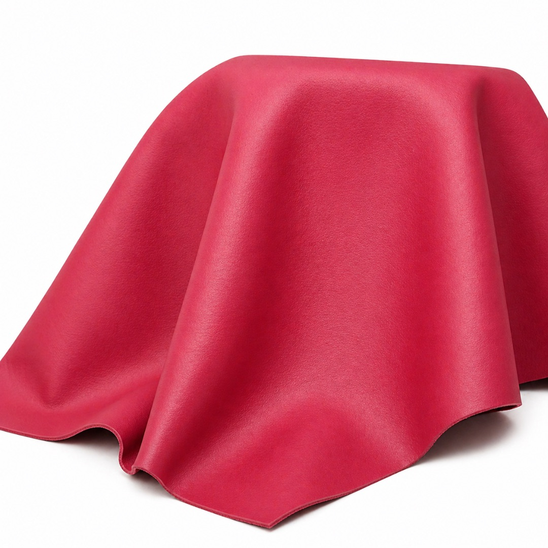 Premium Smooth Pink Synthetic Leather Fabric