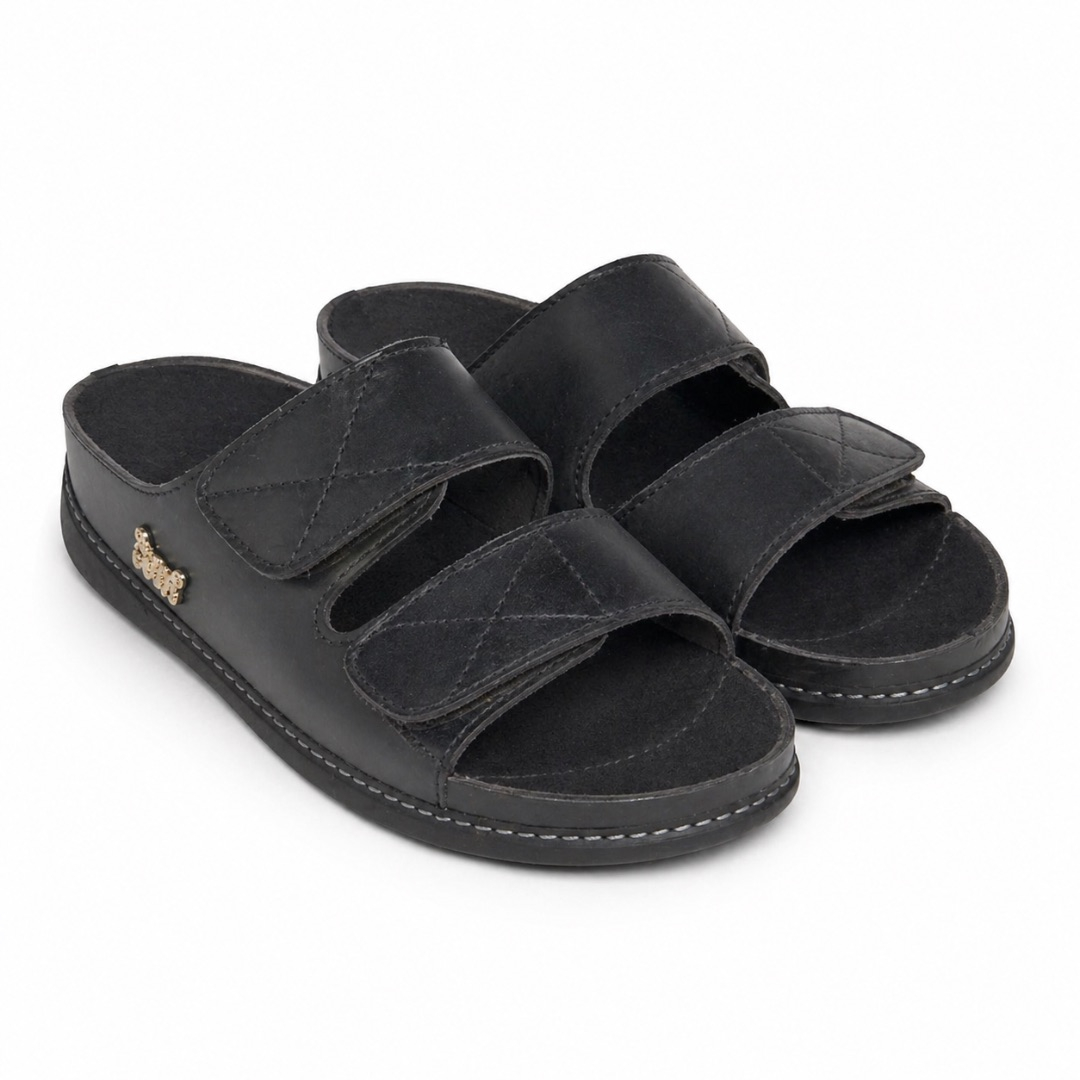 Minimalist Dual Strap Slip On Sandals