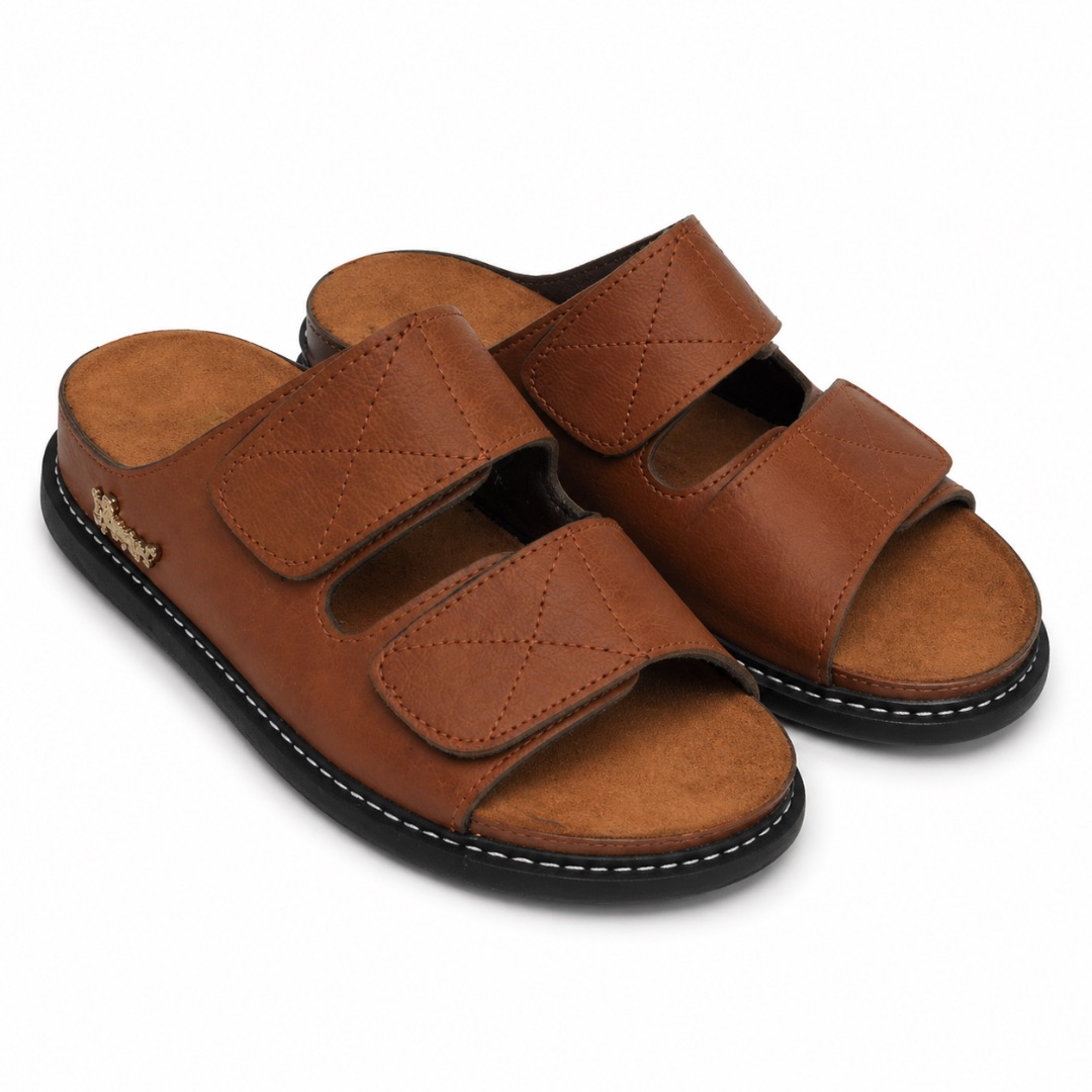 Premium Tan Brown Adjustable Casual Sandals