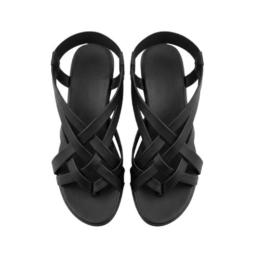 Cross Strap Flat Slingback Sandals