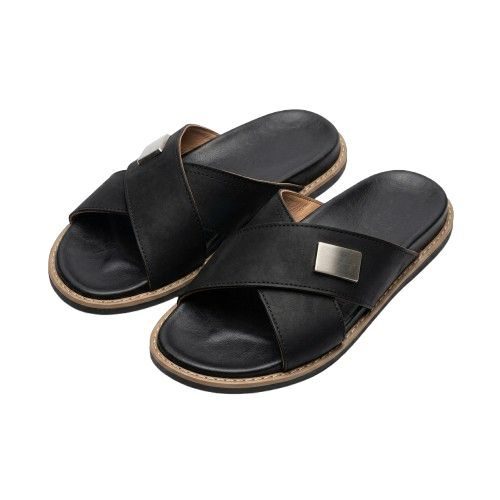 Black Slide Sandals