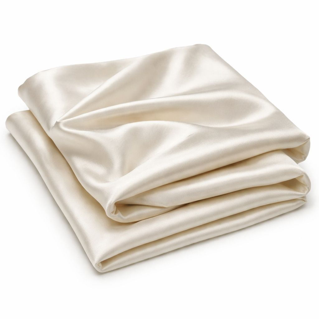 Smooth Ivory Satin Fabric