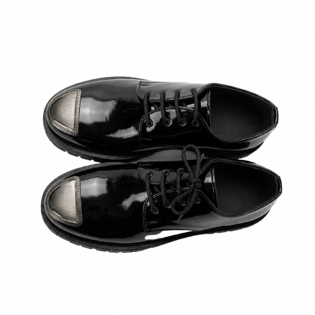 Mens Black Patent Leather Formal Shoes