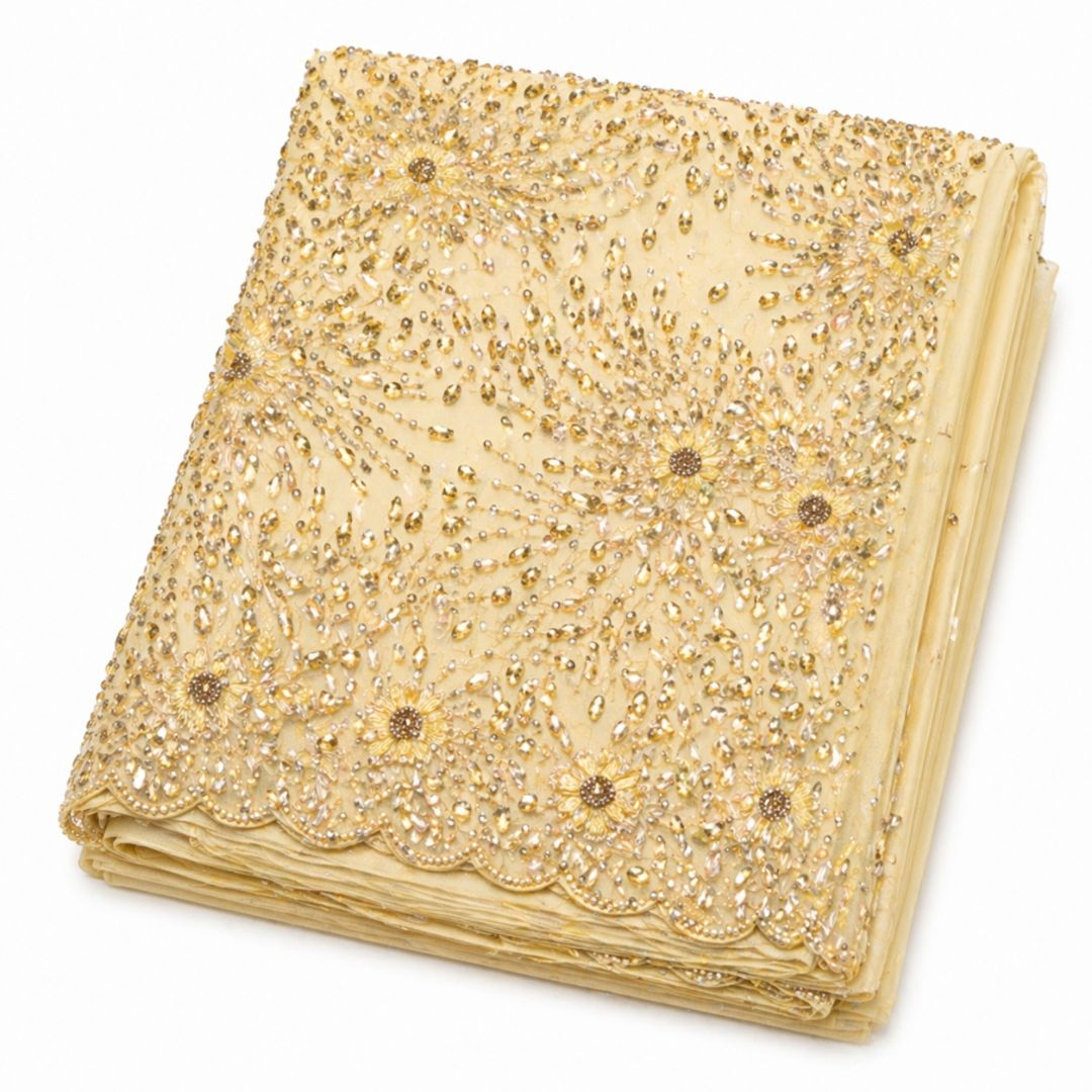Quality Cream colour Indian George lace fabric