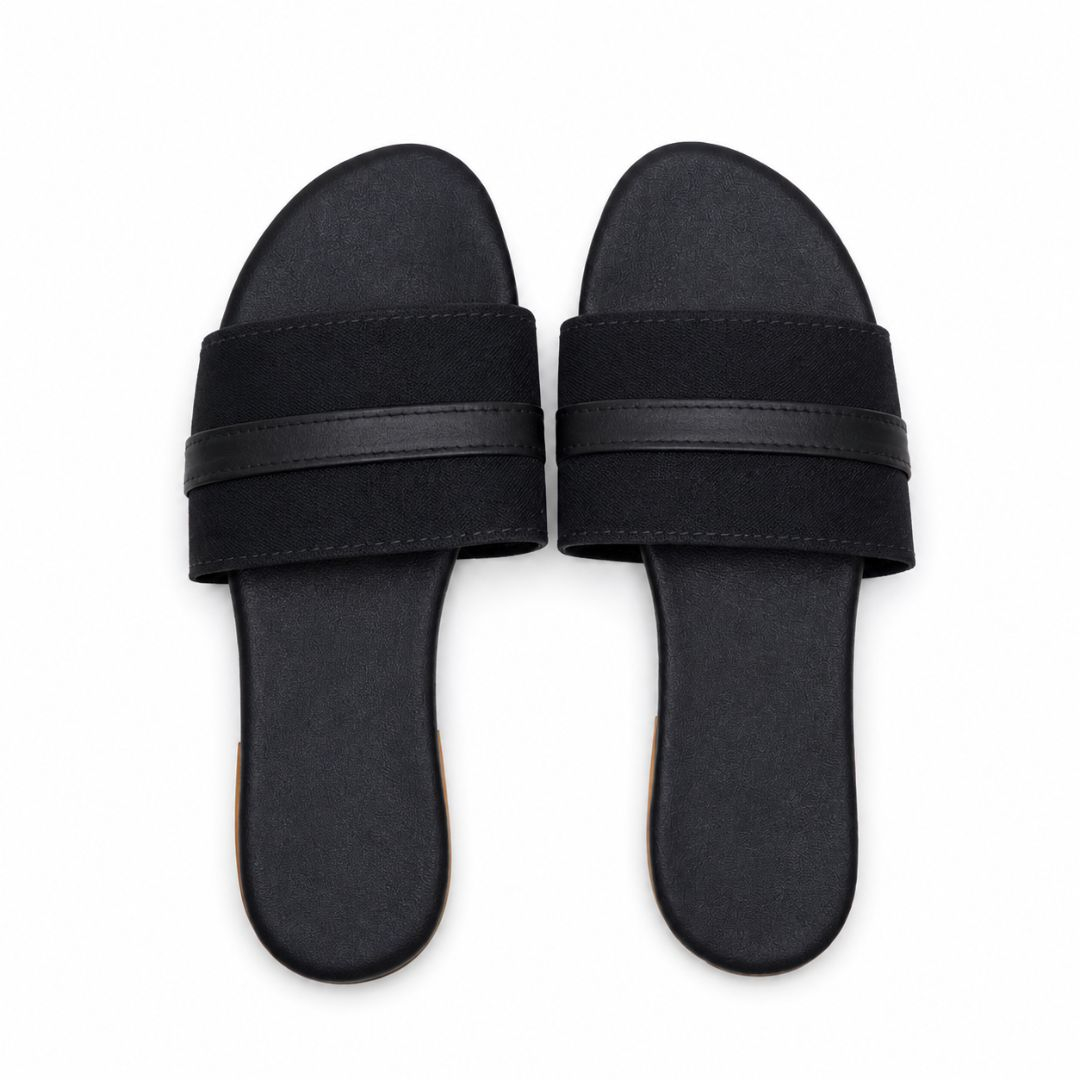 Women Flat SlipOn Sandals with Decorative Strap