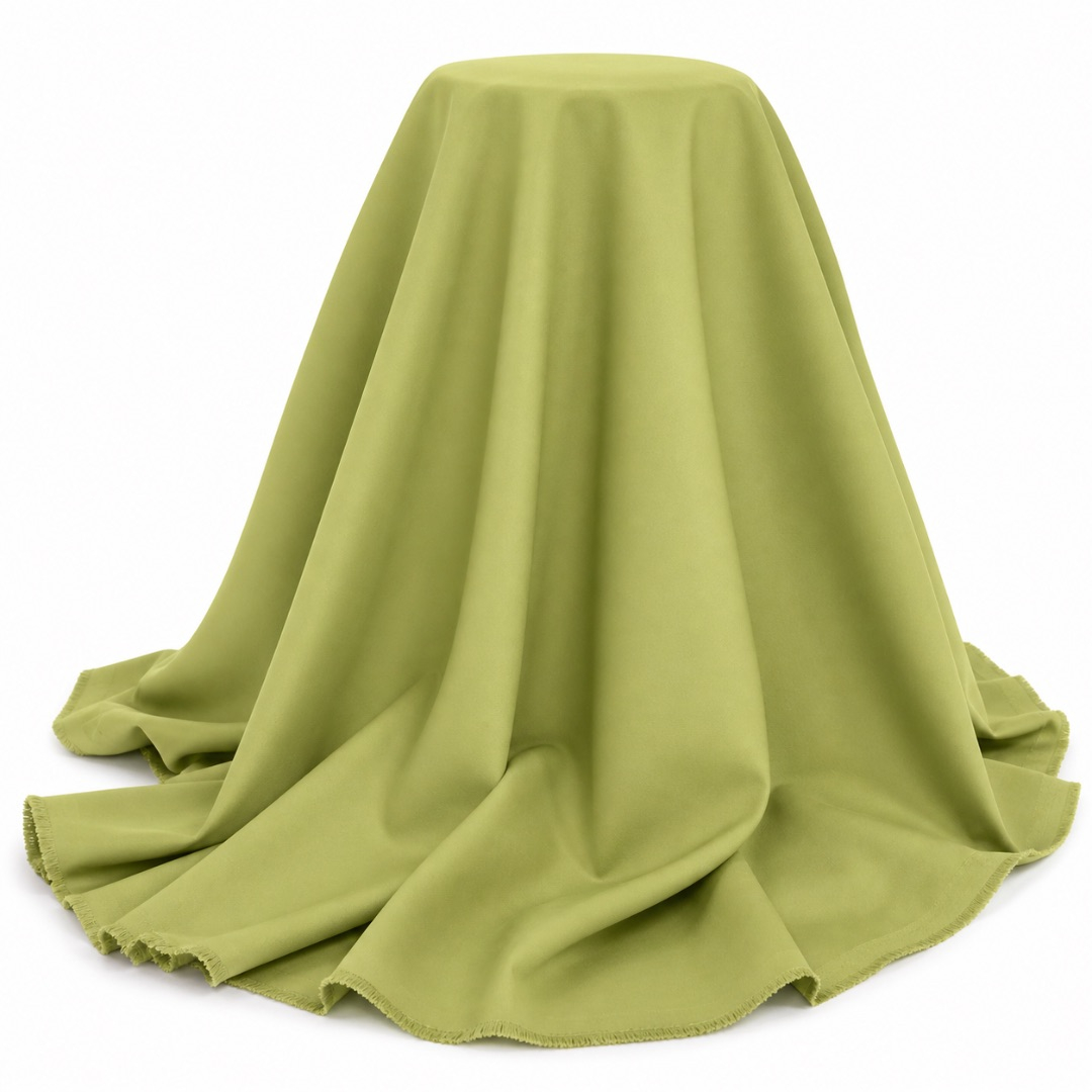 Olive Green Crepe Fabric Material for Modern Designs