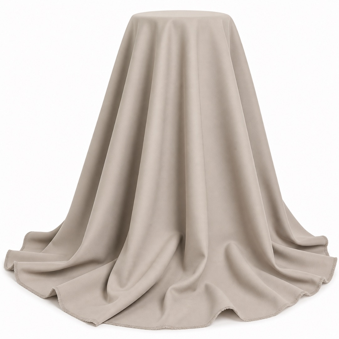 Warm Beige Neutral Crepe Fabric Material for Elegant Fashion