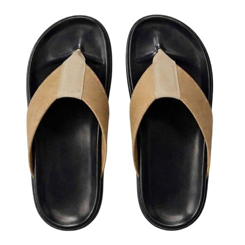 Sand Brown Comfort Dual Tone Men Slippers