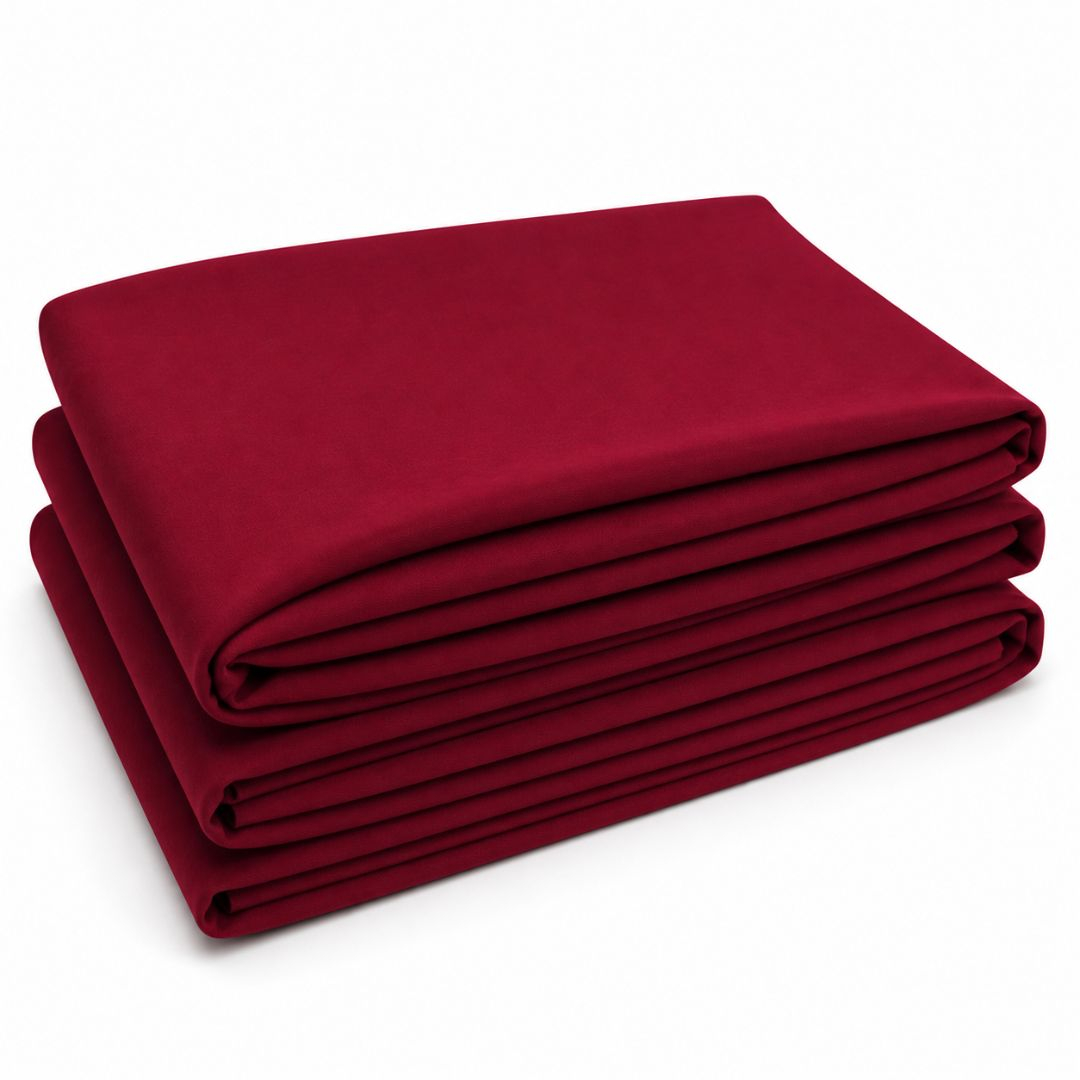 Rich Crimson  Soft Crepe  Fabric Material