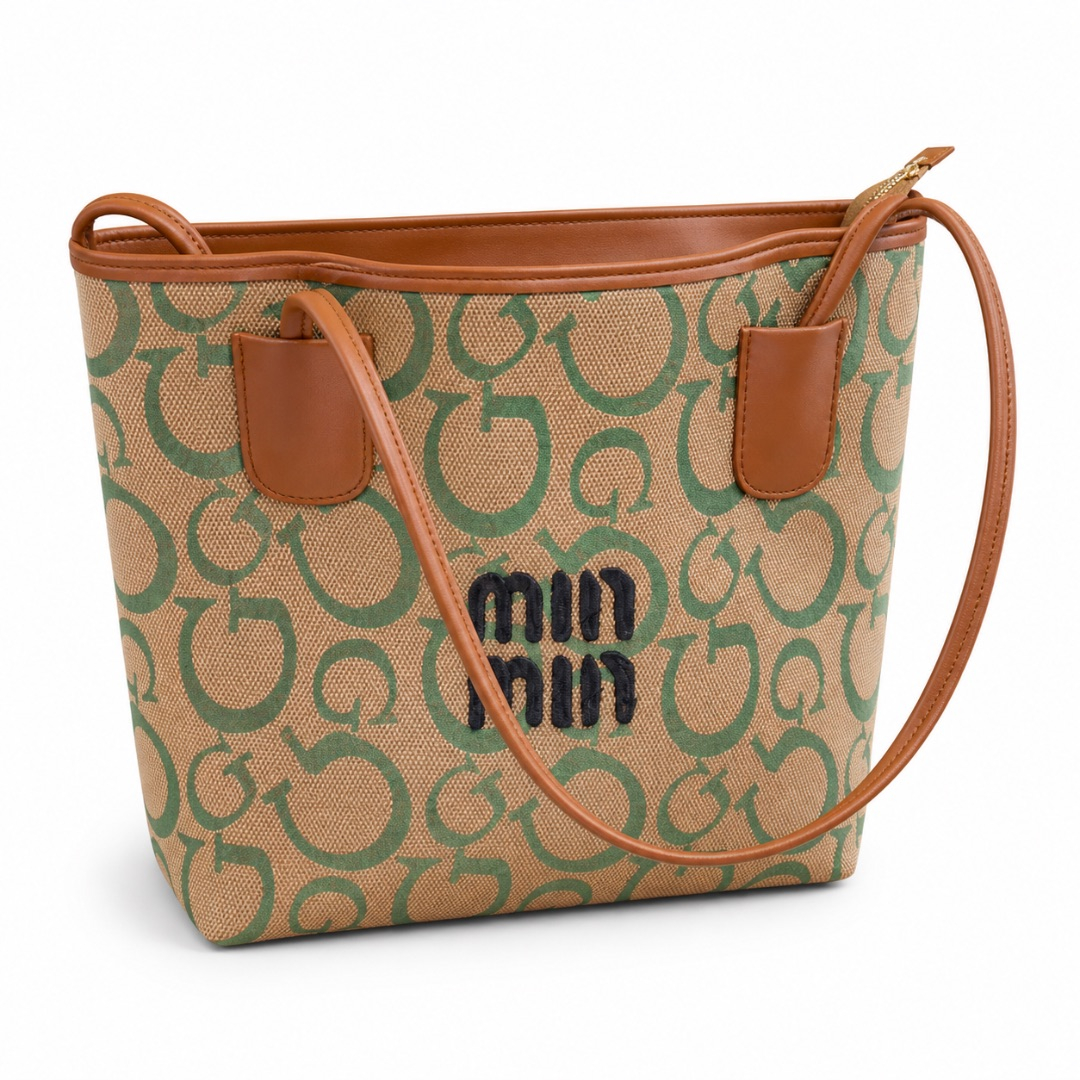 Elegant Monogram Canvas Tote Bag