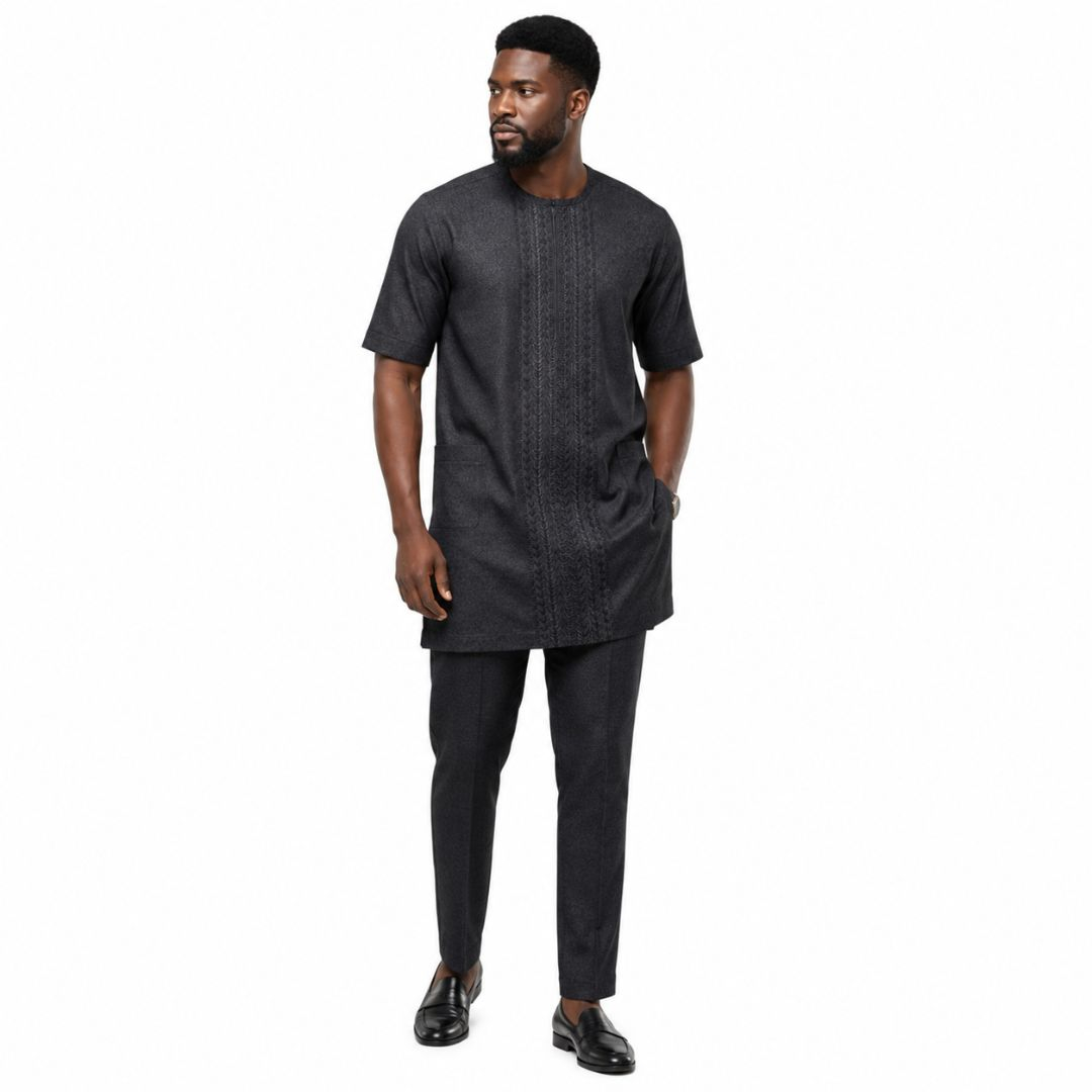 Quality Men Black Senator Two Piece Set