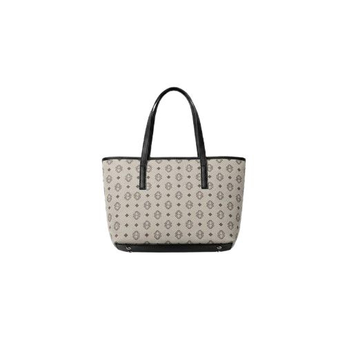 Patterned White and Black Tote Bag