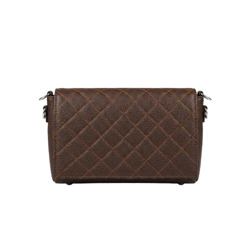 Quilted Faux Leather Crossbody Clutch