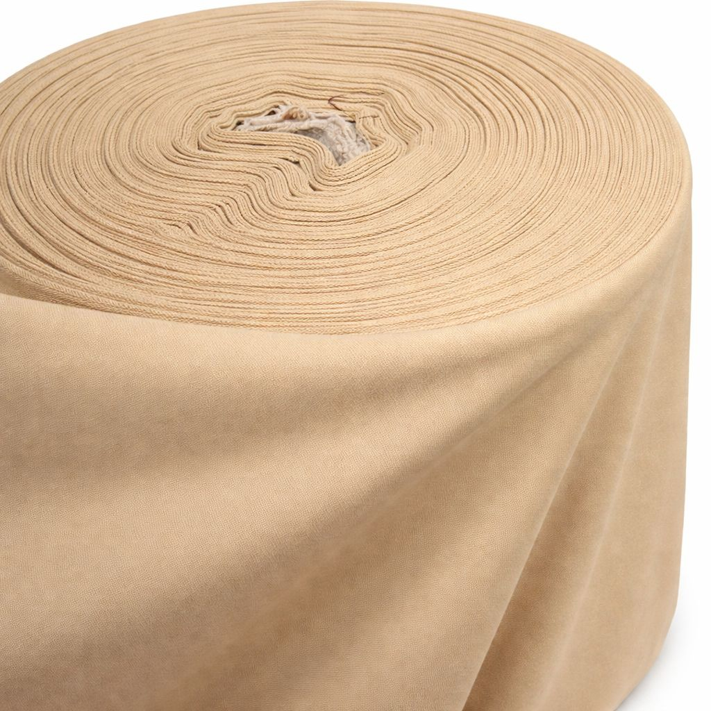 Plain Cream Lightweight Fabric Roll