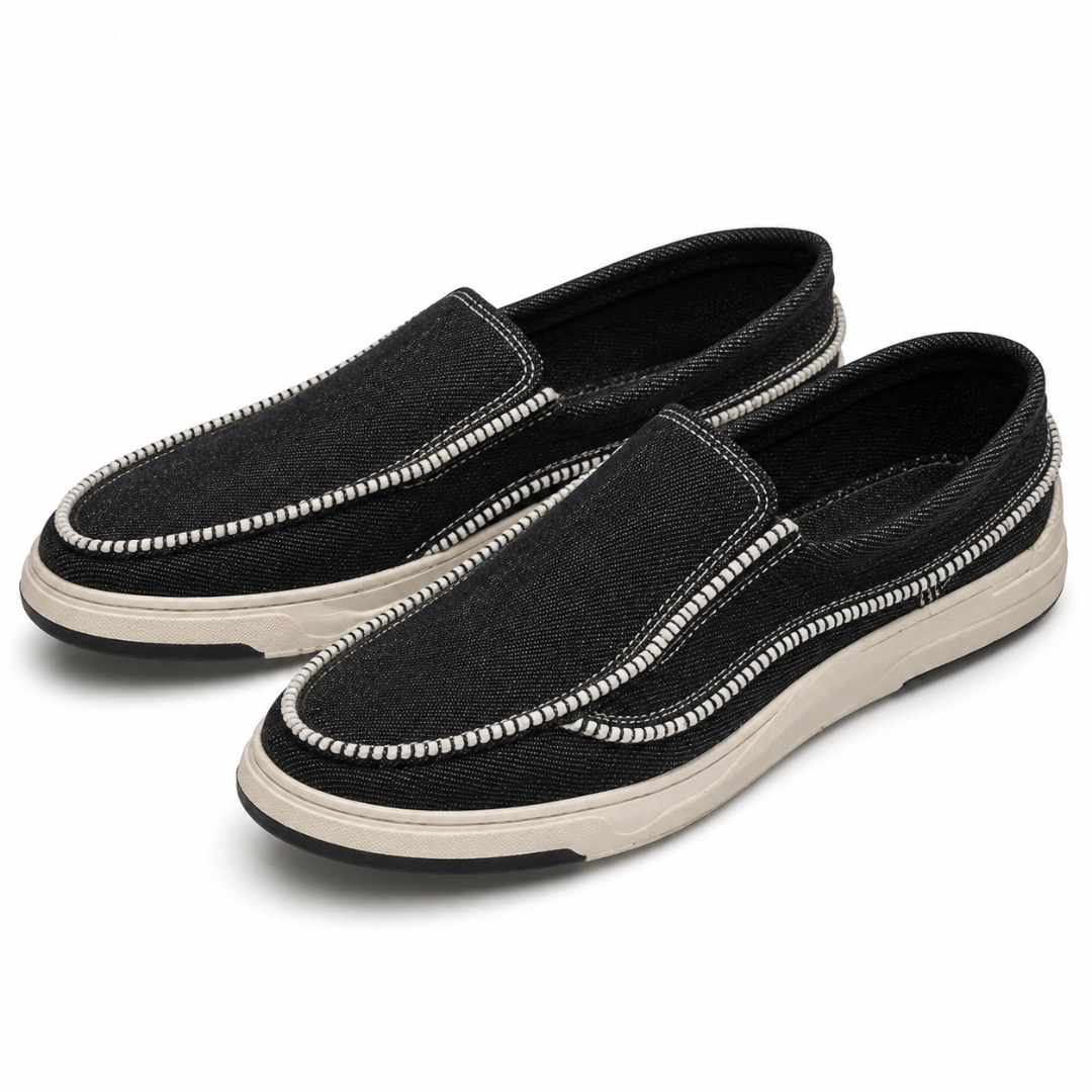 Classic Black Casual Slip On Mens Loafer