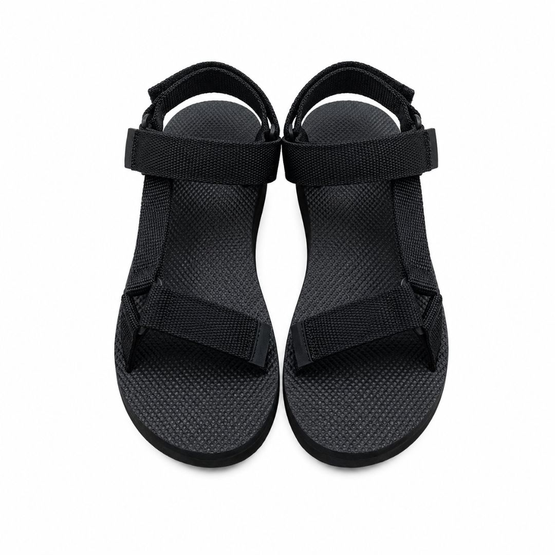 Versatile Black Utility Strap Trekking Sandal