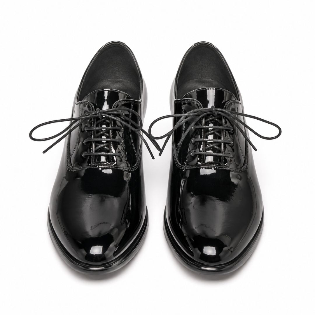 Classic Black Patent Leather Oxford Shoes