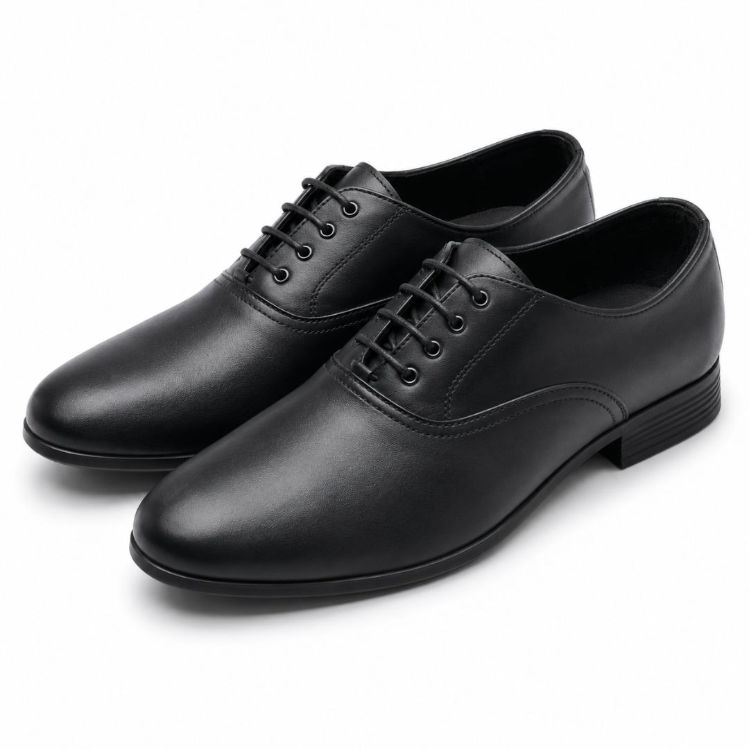 Classic Matte Black Derby Shoes