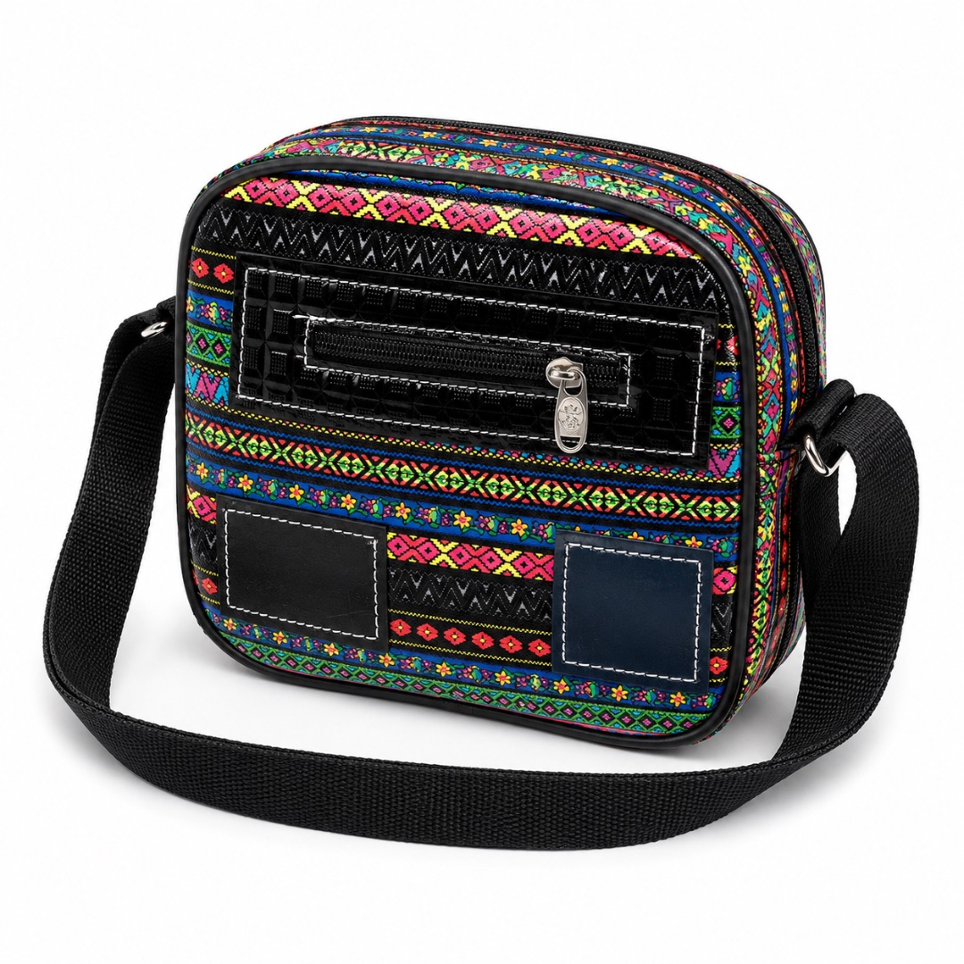 Luxury Multicolor Tribal Pattern Crossbody Shoulder Bag