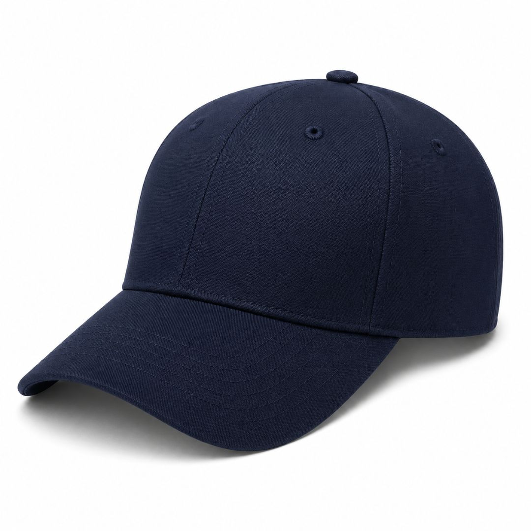 Navy Blue Baseball Cap with Embroidered Logo