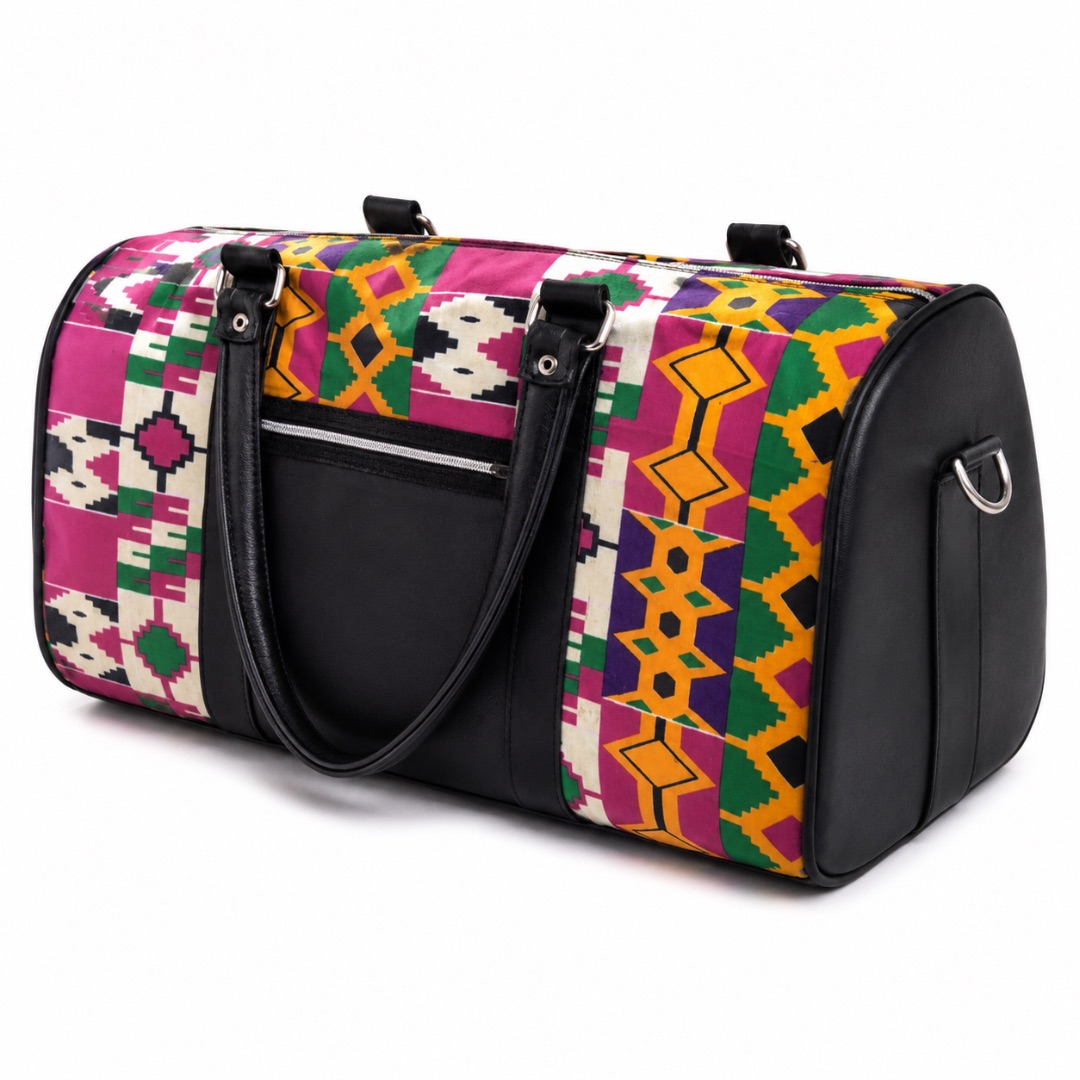 Luxury Multicolor African Print Travel Duffel Bag