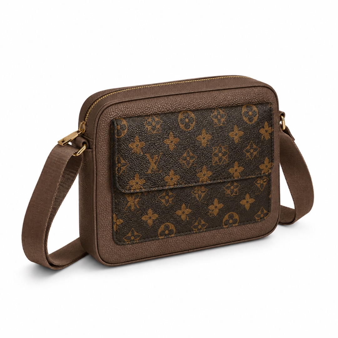 Classic Brown Monogram Crossbody Bag
