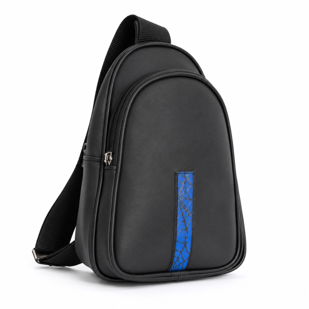 Black Vintage Rodeo Print Crossbody Backpack