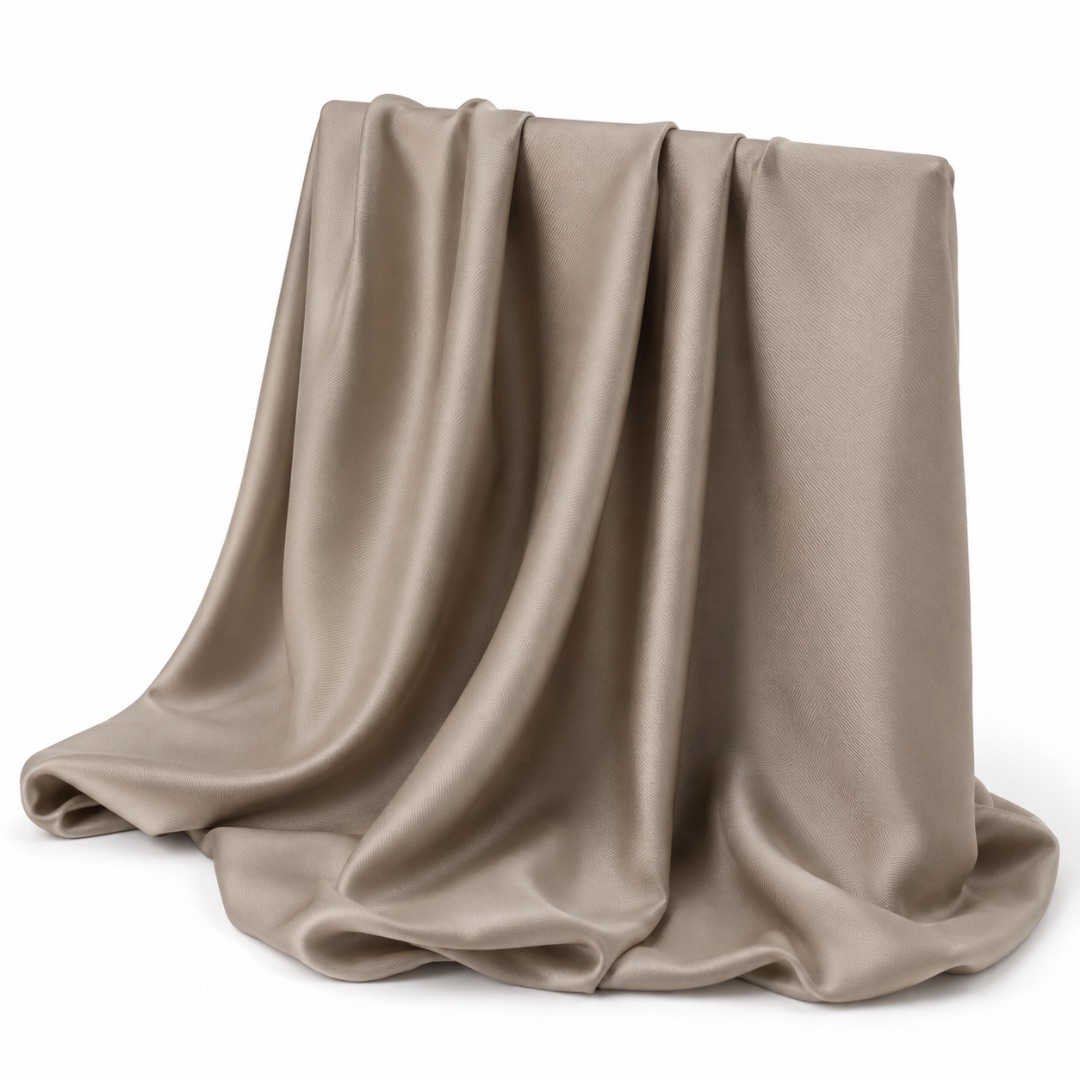 Champagne Beige Luxury Satin Fabric Material
