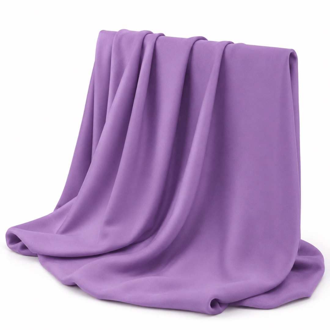 Lavender Plain Crepe Fashion Fabric Material