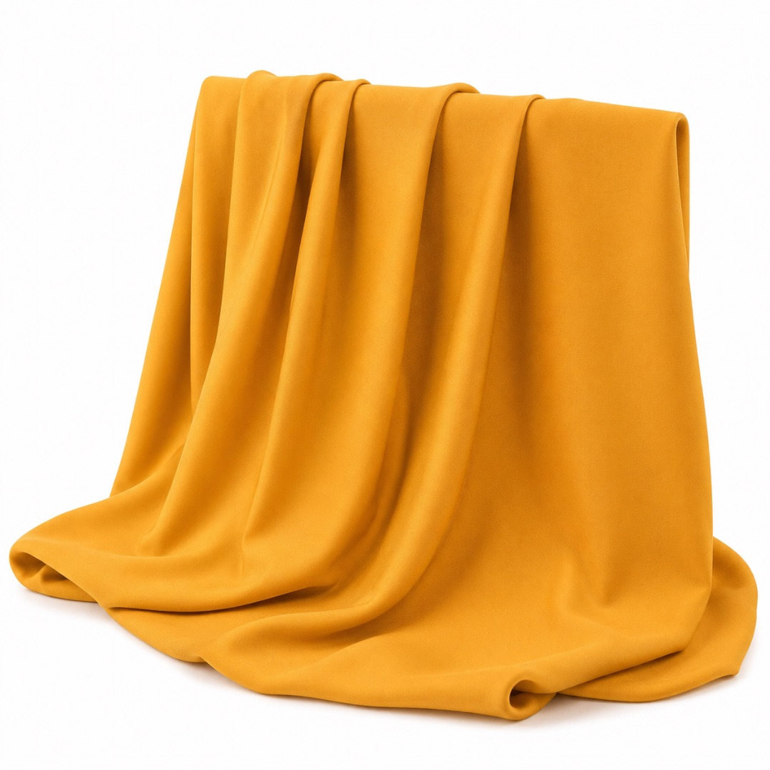 Mustard Yellow Plain Crepe Fashion Fabric Material